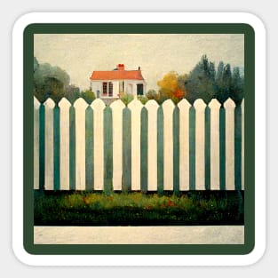 White Picket Fence - You did it - Brand new House. Sticker